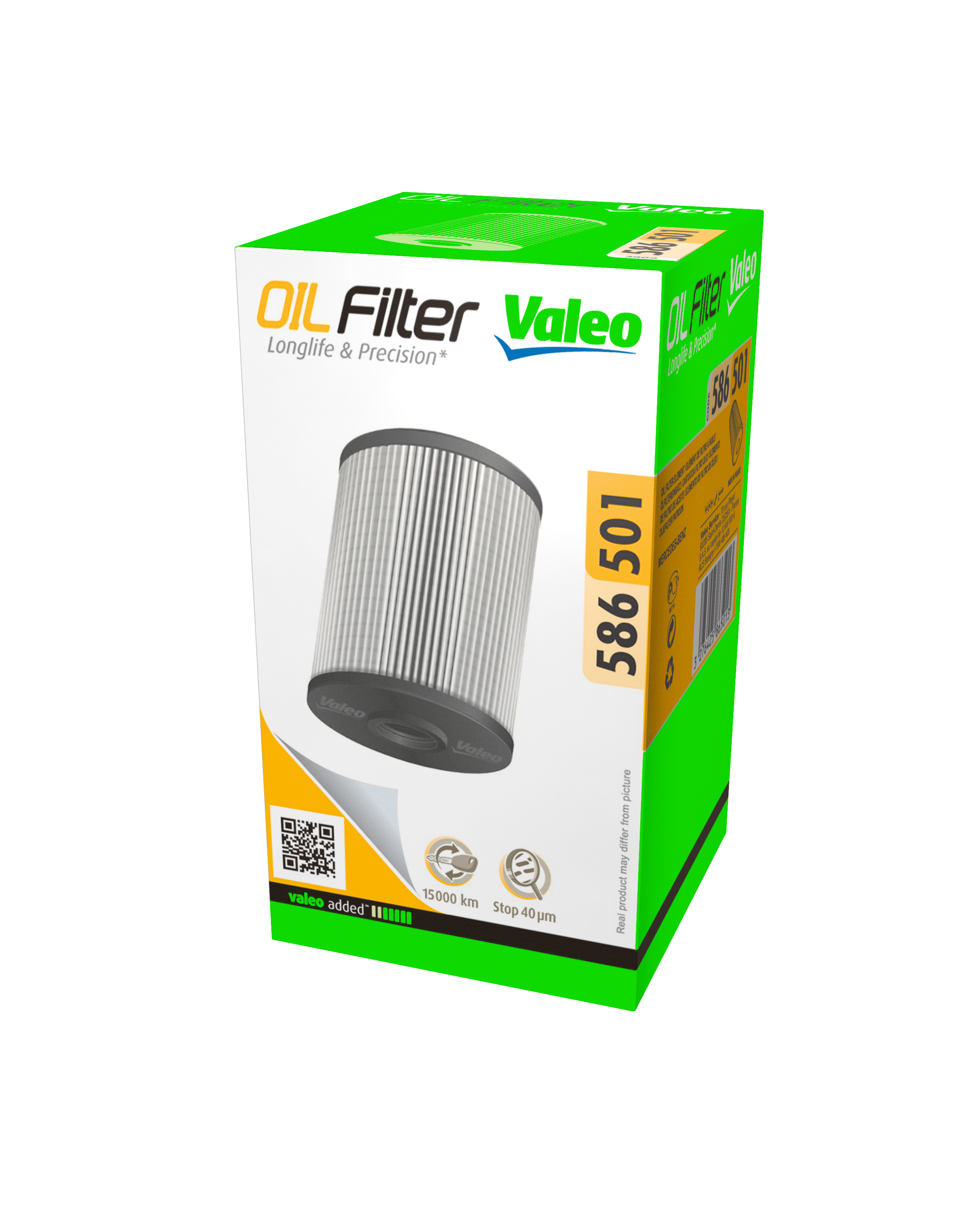 Valeo Oil filter packaging